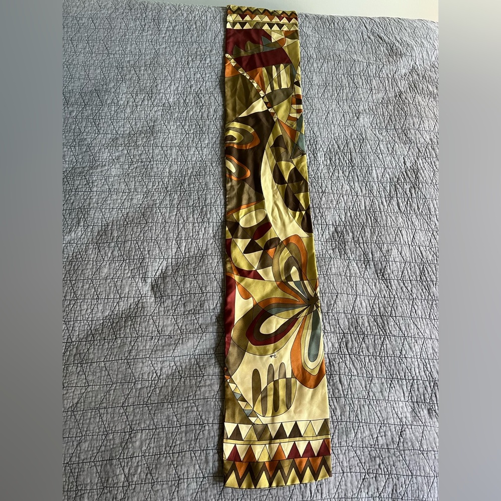 Colorful Fulia Abstract Silk Scarf